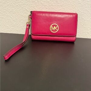 Michael Kors Pink Wristlet Wallet